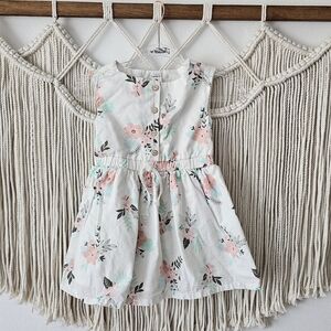 Carter's White Sleeveless Halter Sundress